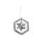 Hello Honey® Silver Hexagon Framed Acrylic Jewel Snowflake Ornament